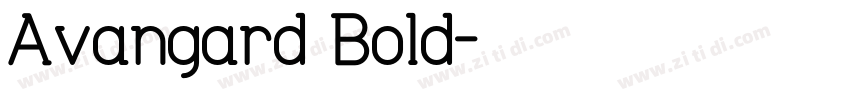 Avangard Bold字体转换